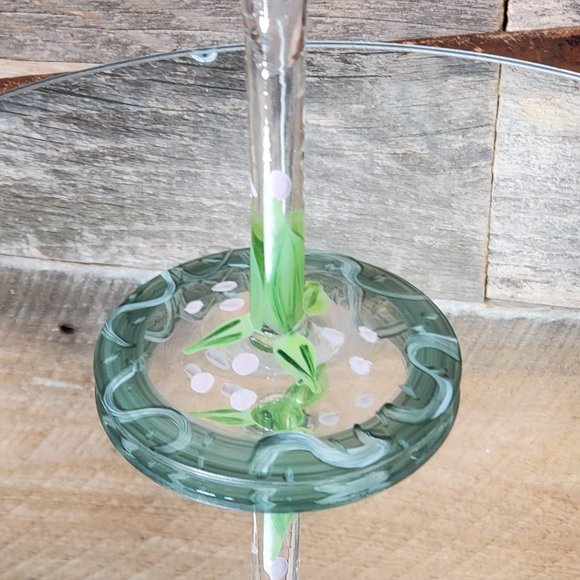 Handpainted Tulip Champagne Glass #1 - Picture 4 of 11